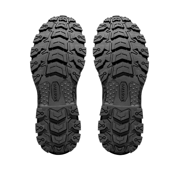 Men's Soft Toe Leather Work Hiking Boots - BLACK - 2